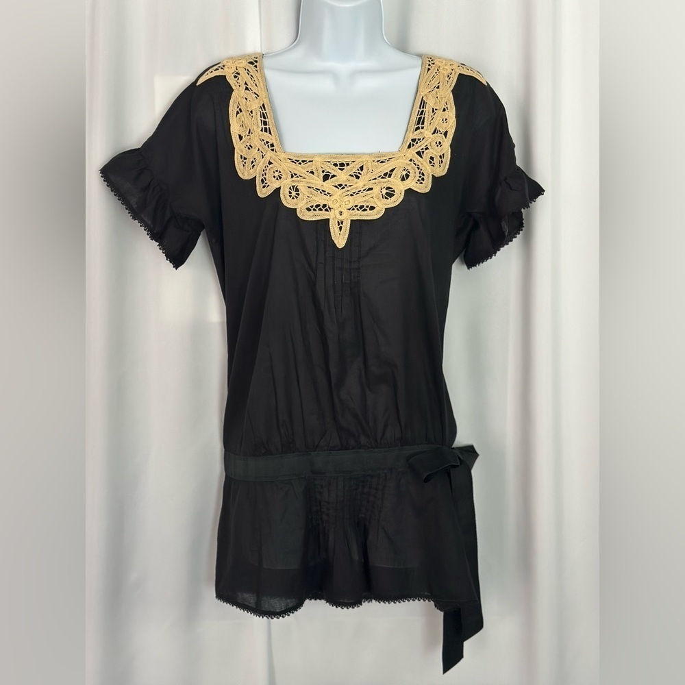 Juicy Couture Black Square Neckline Women's Top (706)